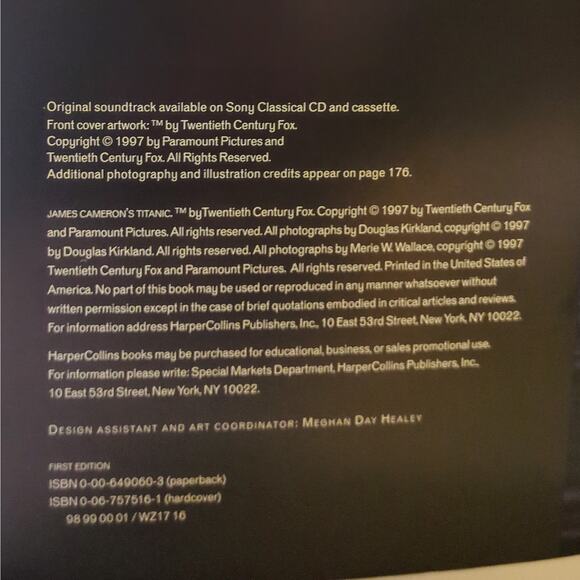 James Cameron's Titanic by E Marsh 1997 RMS Titanic Collectible Movie Photo Book - Picture 5 of 6